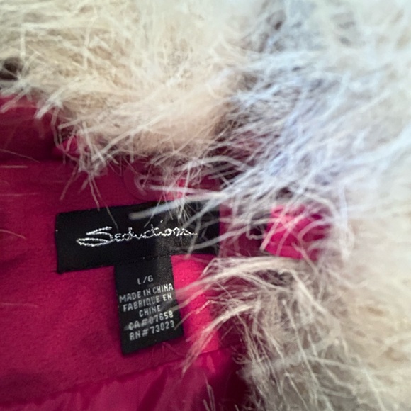 Seductions pink winter jacket with removable faux fur collar,Excellent condition - Picture 4 of 5